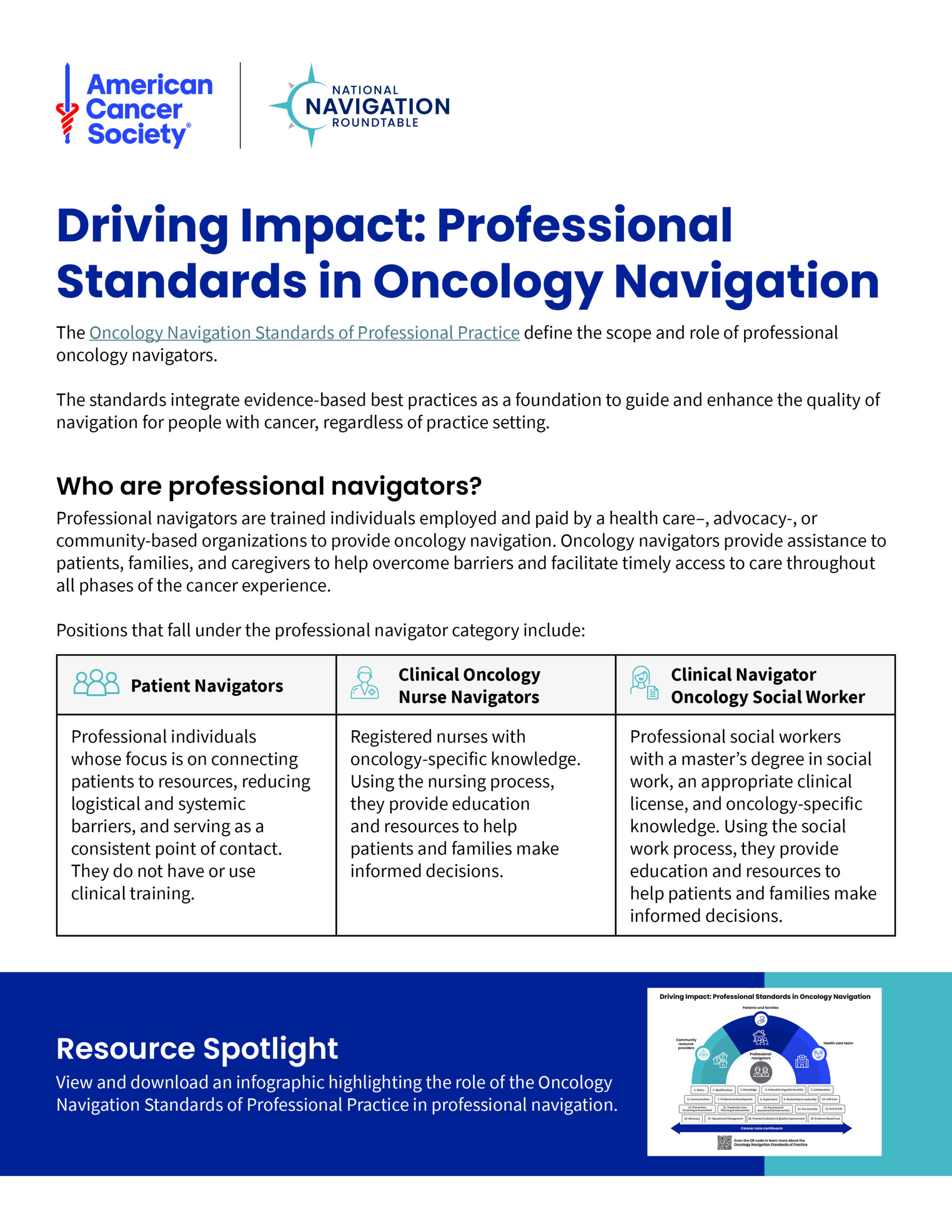 Driving Impact: Professional Standards in Oncology Navigation